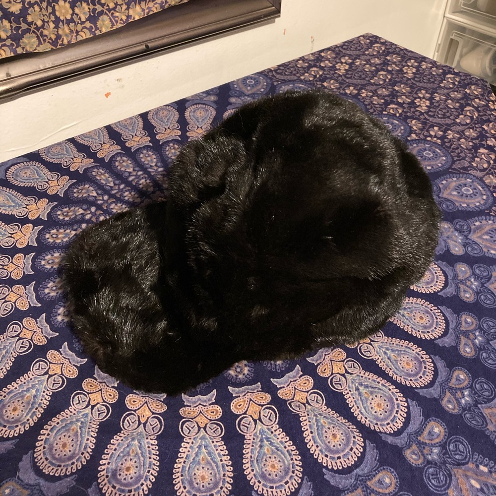 Ladies genuine mink baseball cap